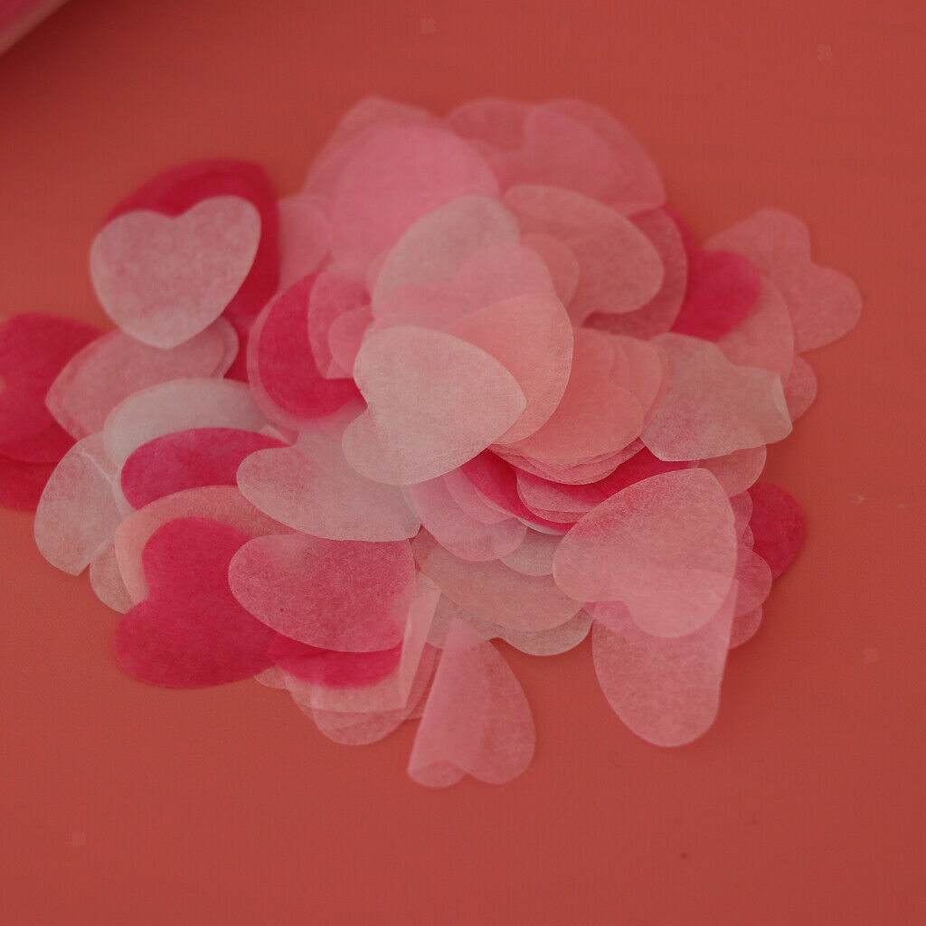 Biodegradable Popper Push Heart Confetti Container Wedding Decor Pink B