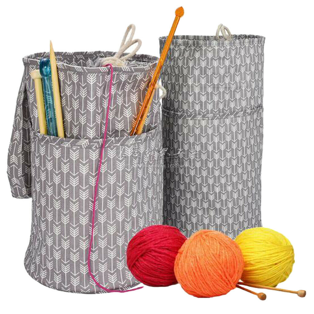 2pcs Knitting Totes Crochet Hook Storage Case Sewing Tool Store