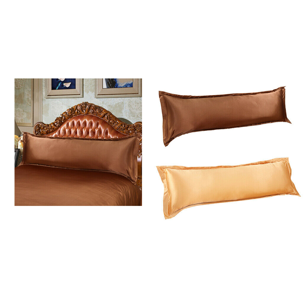 2pcs Breathable Double Size Silk Body Pillow Cover Pillowcase Pillow Protector