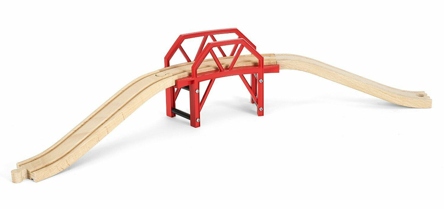 33699 BRIO Curved Bridge Wooden Train Railway Accessories Age 3 Years+