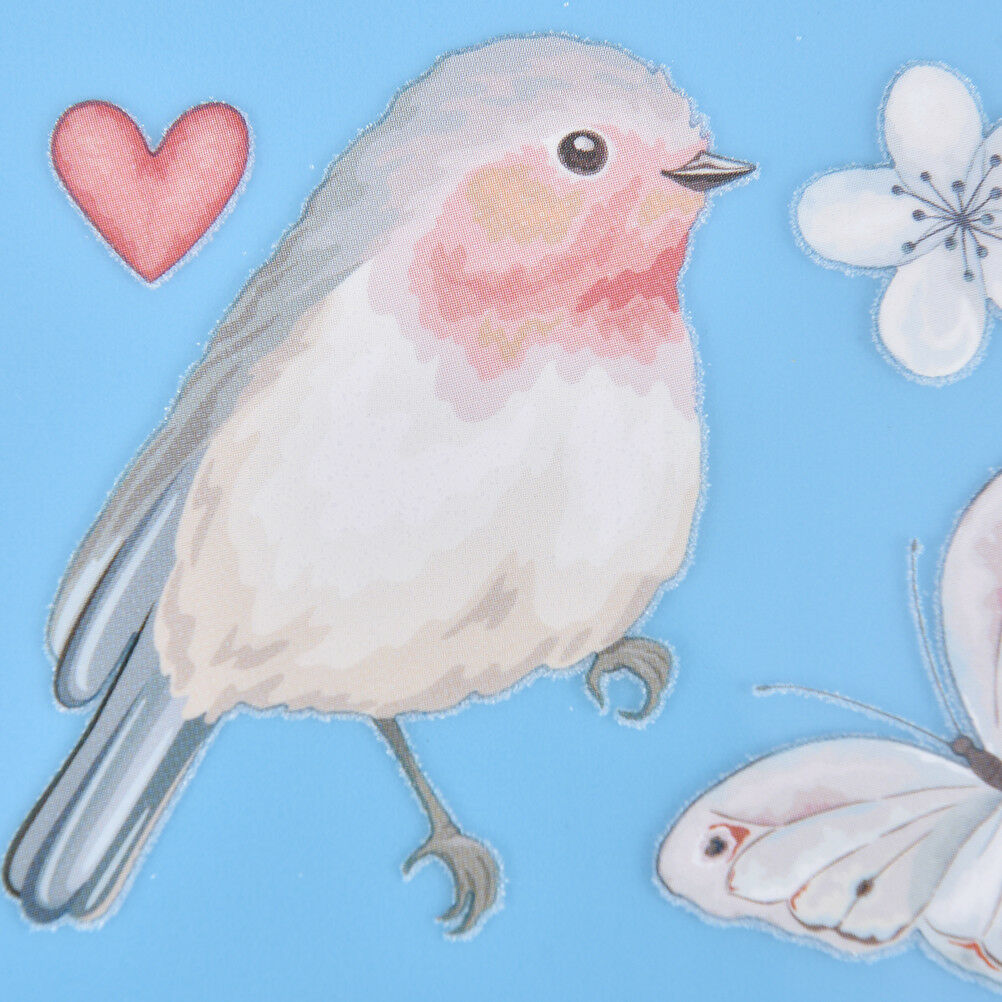 1X Flower Bird Patches For Clothes Iron-On Transfers Easy Print Diy AppliquesDD