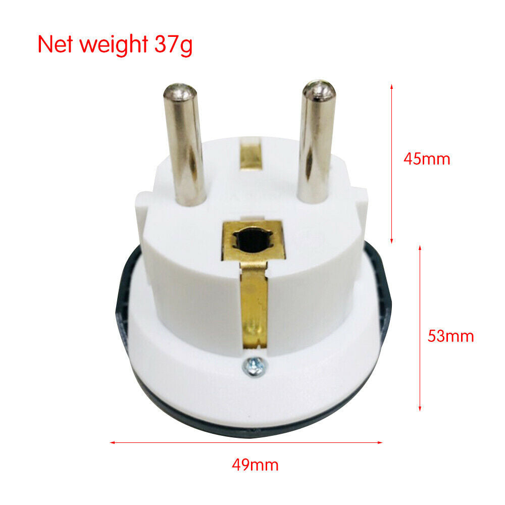 AC 250V 16A 2 Round Pin EU Universal EU Plug Converter Socket AU US UK CN To EU