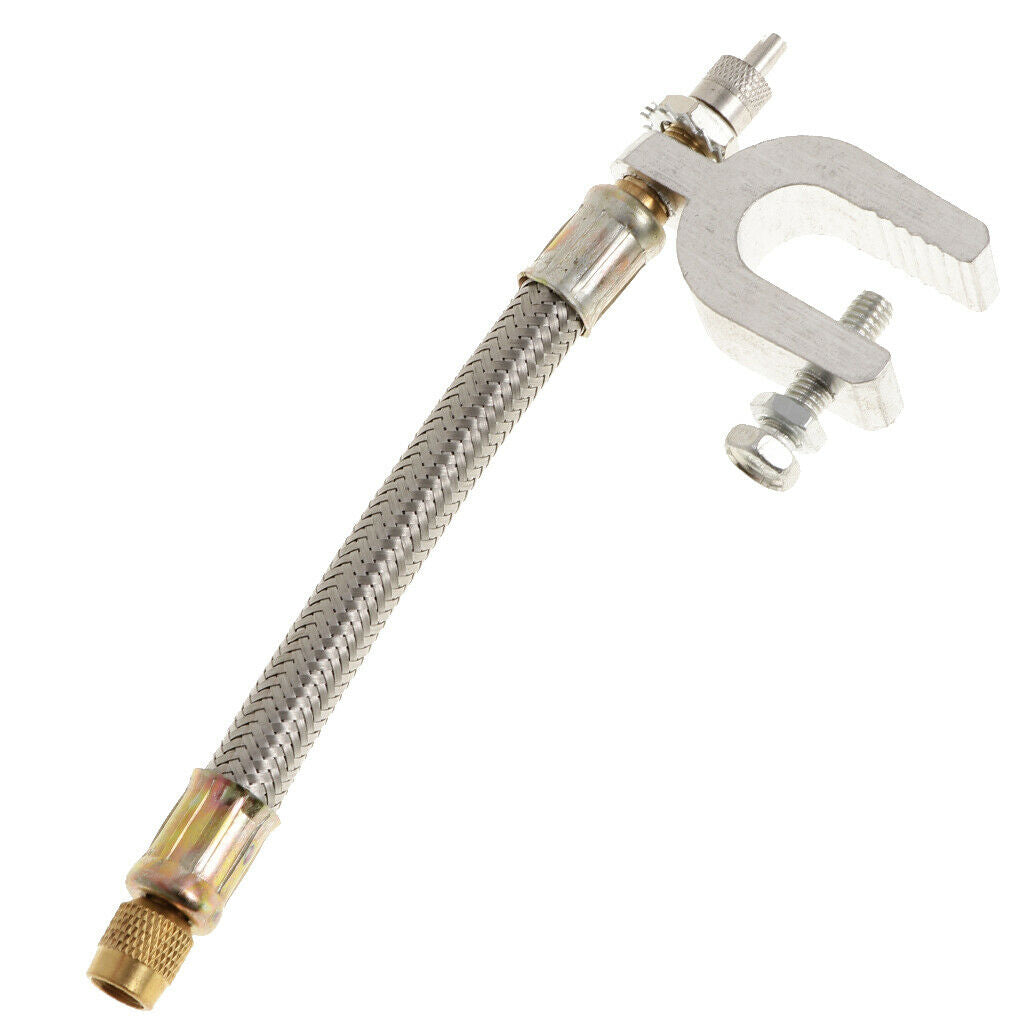 MagiDeal stainless steel tire valve extension adapter with aluminum clamp