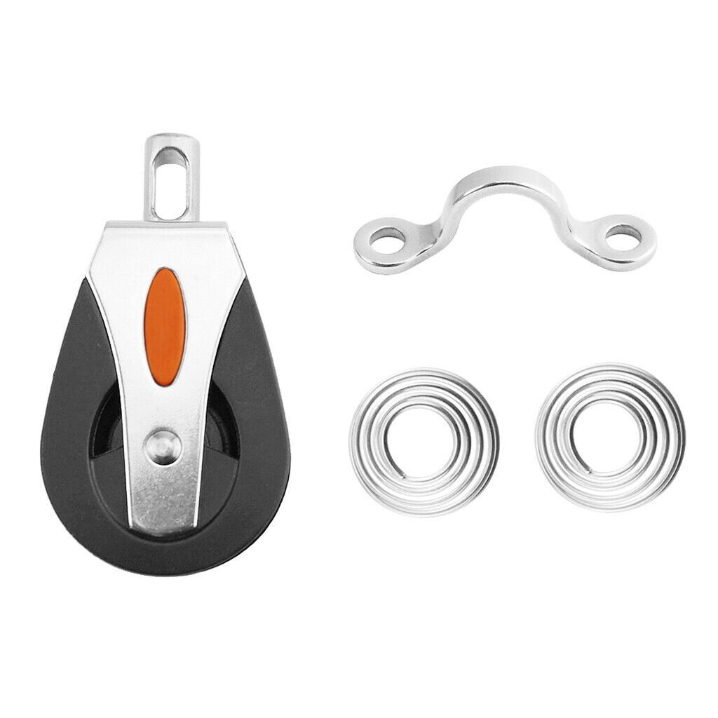 1Pc Marine 316 Stainless Steel Sheave Block Tackle Pulley Boat Nautical Tool