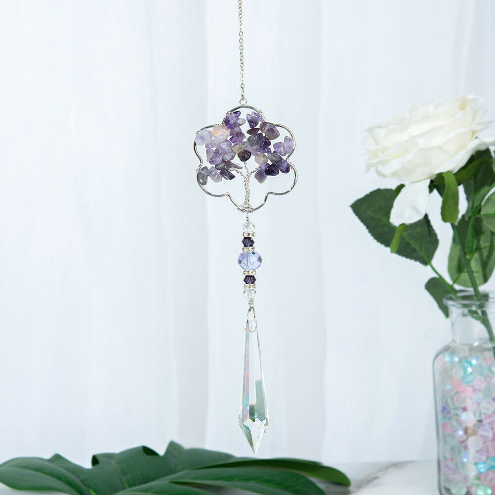 6X Crystal Sun Catcher Chakra Prism Rainbow Maker Suncatcher Window Hanging DIY
