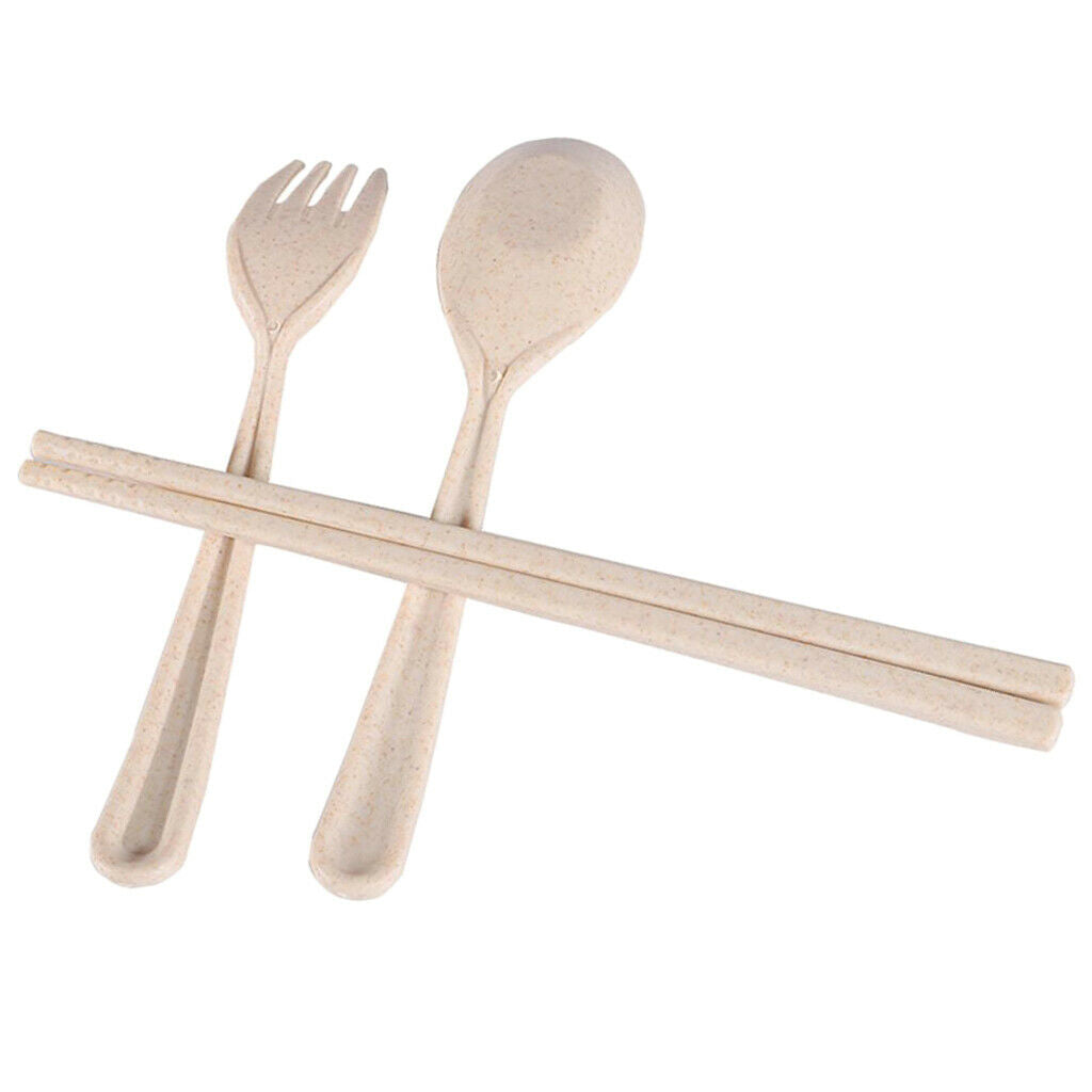 Portable Spoon Fork Chopsticks Set with Case Cutlery for Home Office Travel