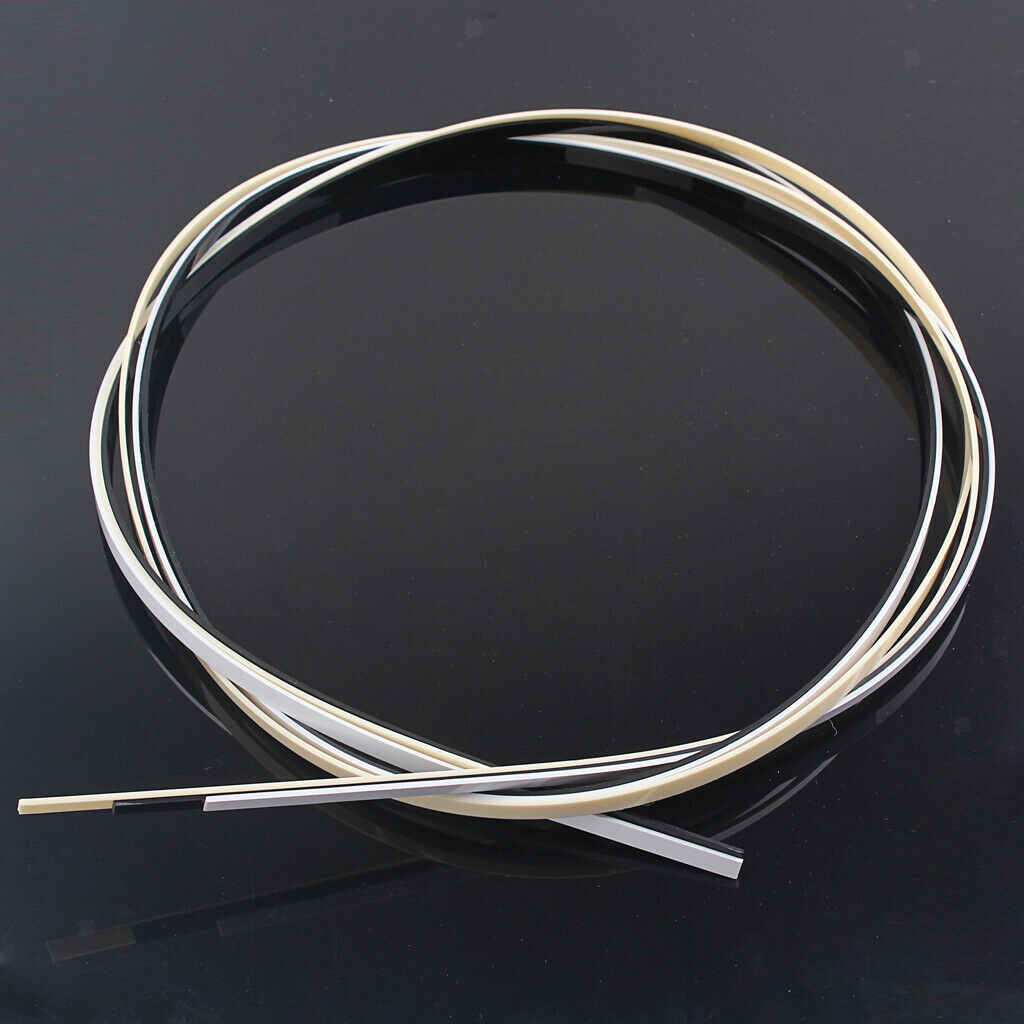 3 Pieces Plastic Guitar Bass Binding Purfling Strips Guitar DIY Accessory