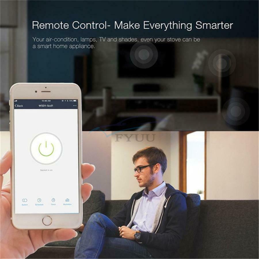 3500W 16A White EU Smart WiFi Plug Socket For Home Office Bedroom Smart Devices
