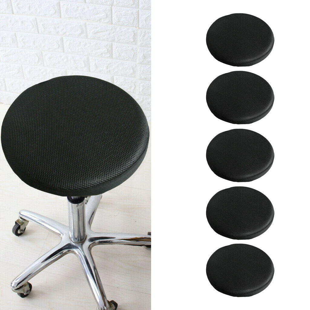5 Pieces 40cm/16'' Dia Elastic Round Bar Stool Cover Chair Protector Pad