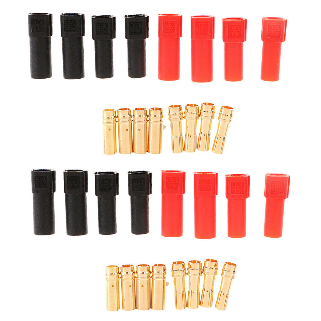 RC XT150 Male Female DIY Banana Connector for Lipo Battery Convert 4 Pairs