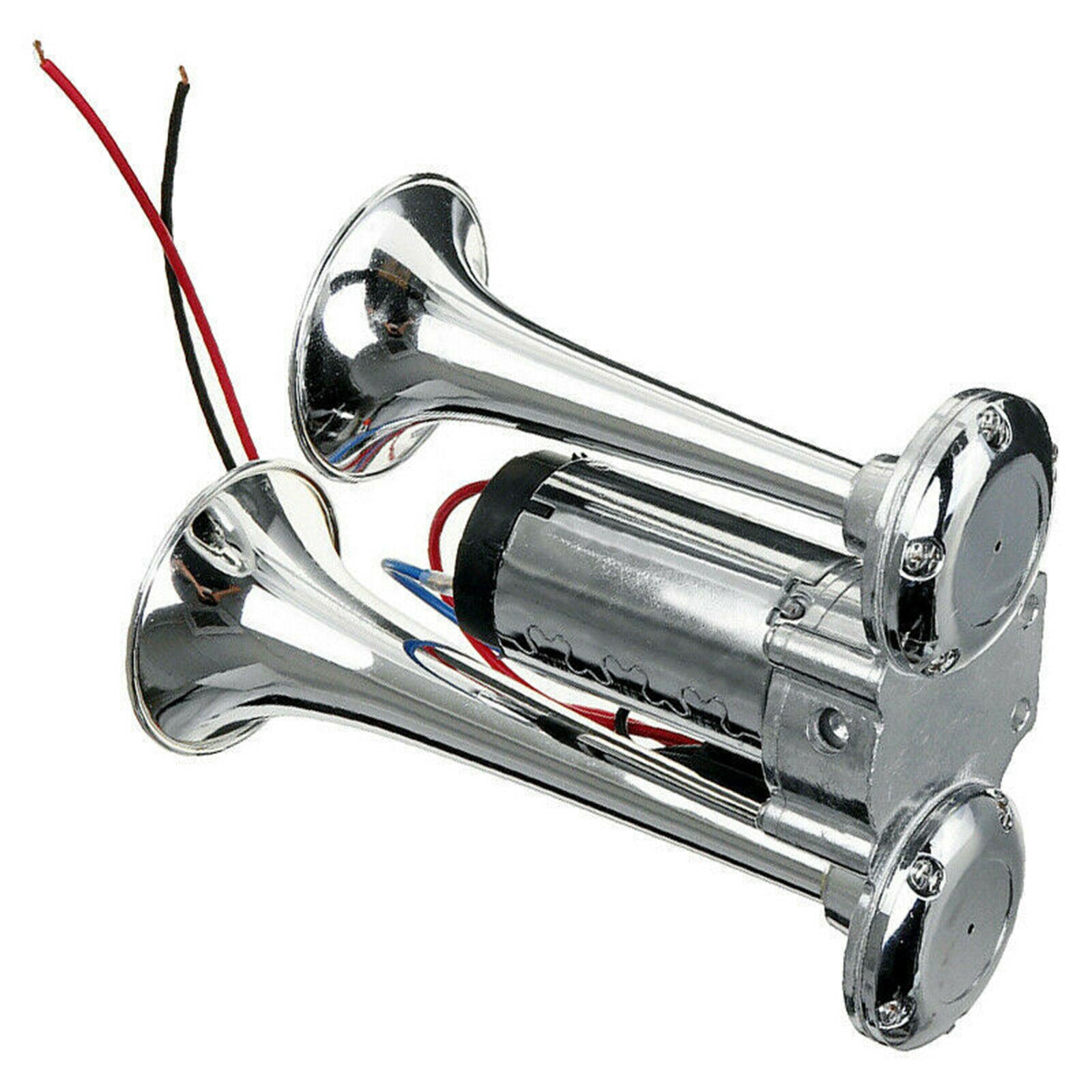 600DB 12V Dual Trumpet Car Air Horn Kit SUV RV Lorrys Speaker Set Dual Tone