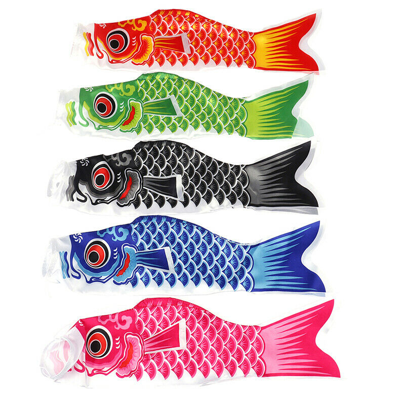 1Pc Colorful Japanese Style Carp Streamer Windsock Streamer Fish Flag Home De TH