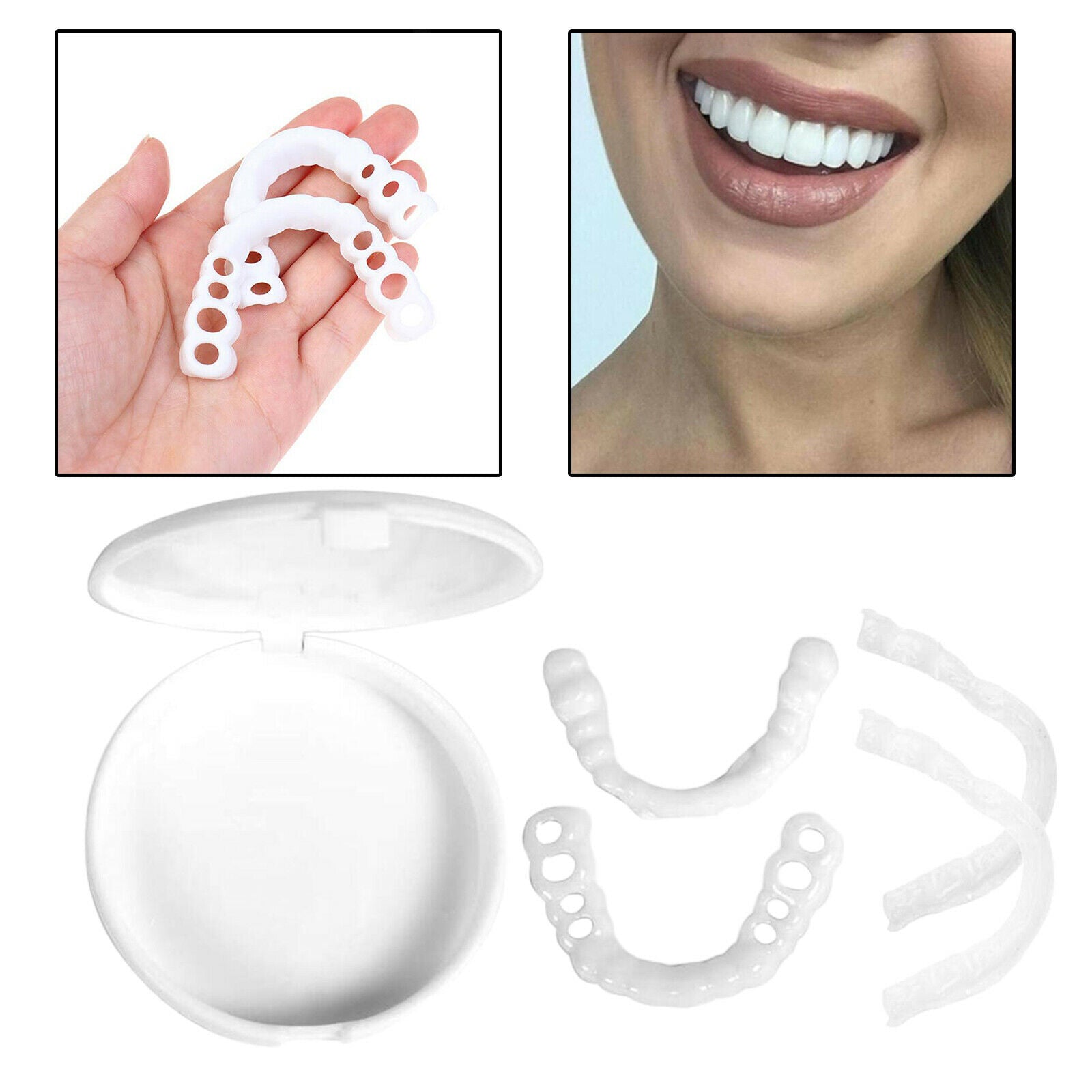 Smiling Snap False Teeth Veneers Cosmetic Tooth Cover Simulation Braces
