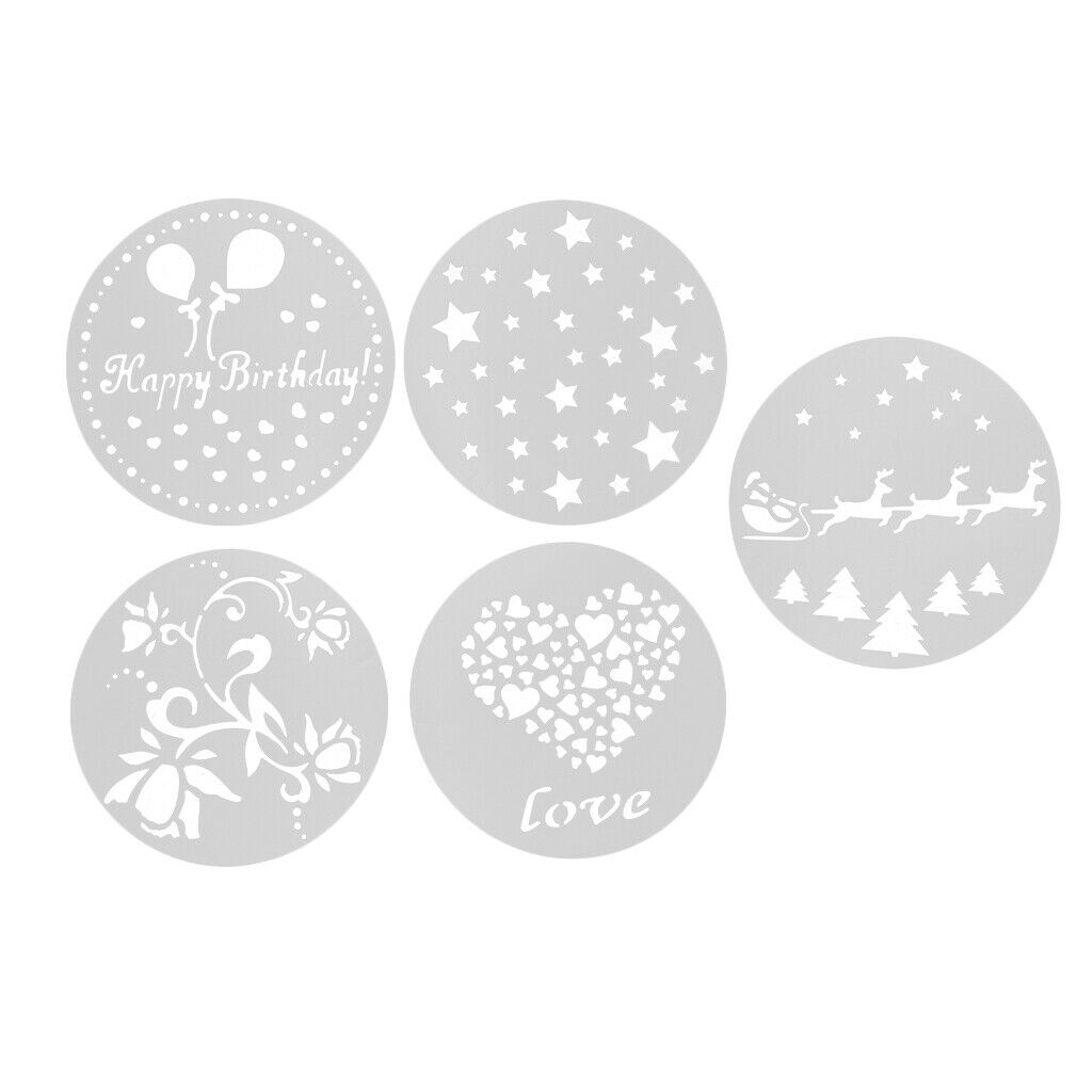 5 Baking Tool Cake Decor Mould Cake Top Border Plastic Fondant Cake Stencil