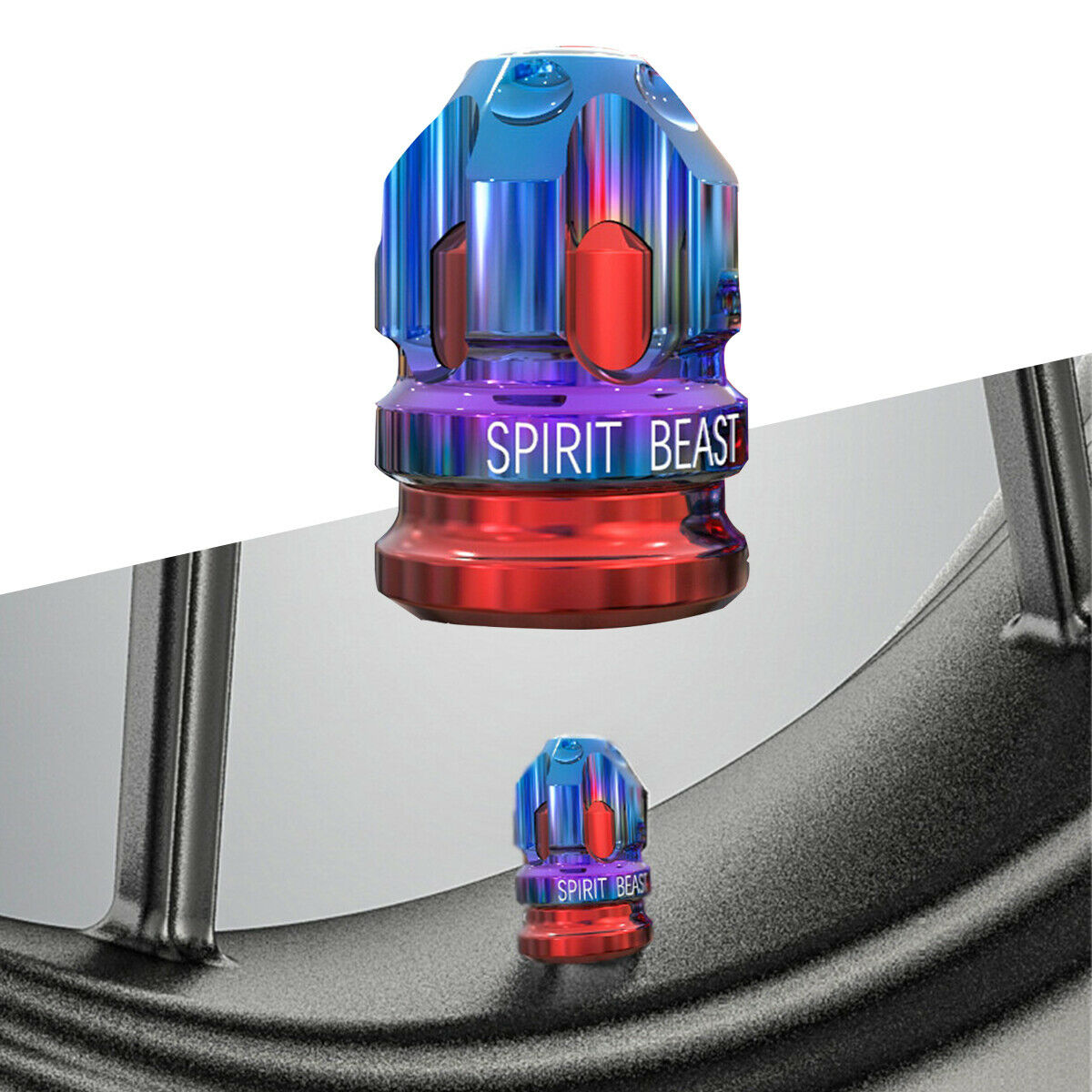 Pair Bullet Valve Steam Caps Motorcycle CNC Aluminum Alloy Tire Gas Cap