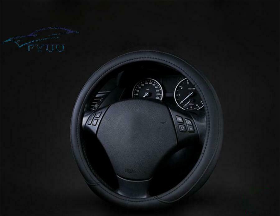 Black Automotive Leather Steering Wheel Sets Streamlined Ventilating Affordable
