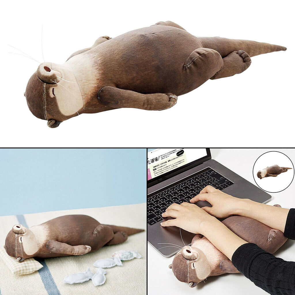 15.7 inch Cute Otter Stuffed Velvet Wrist Pad Hidden Zipper Decoration