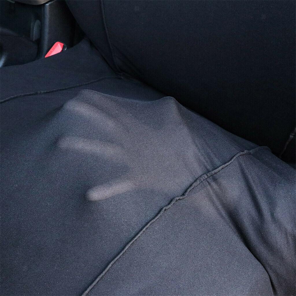 9pcs Cloth Fabric Car Seat Covers - Car Interior Protection, Classic Black
