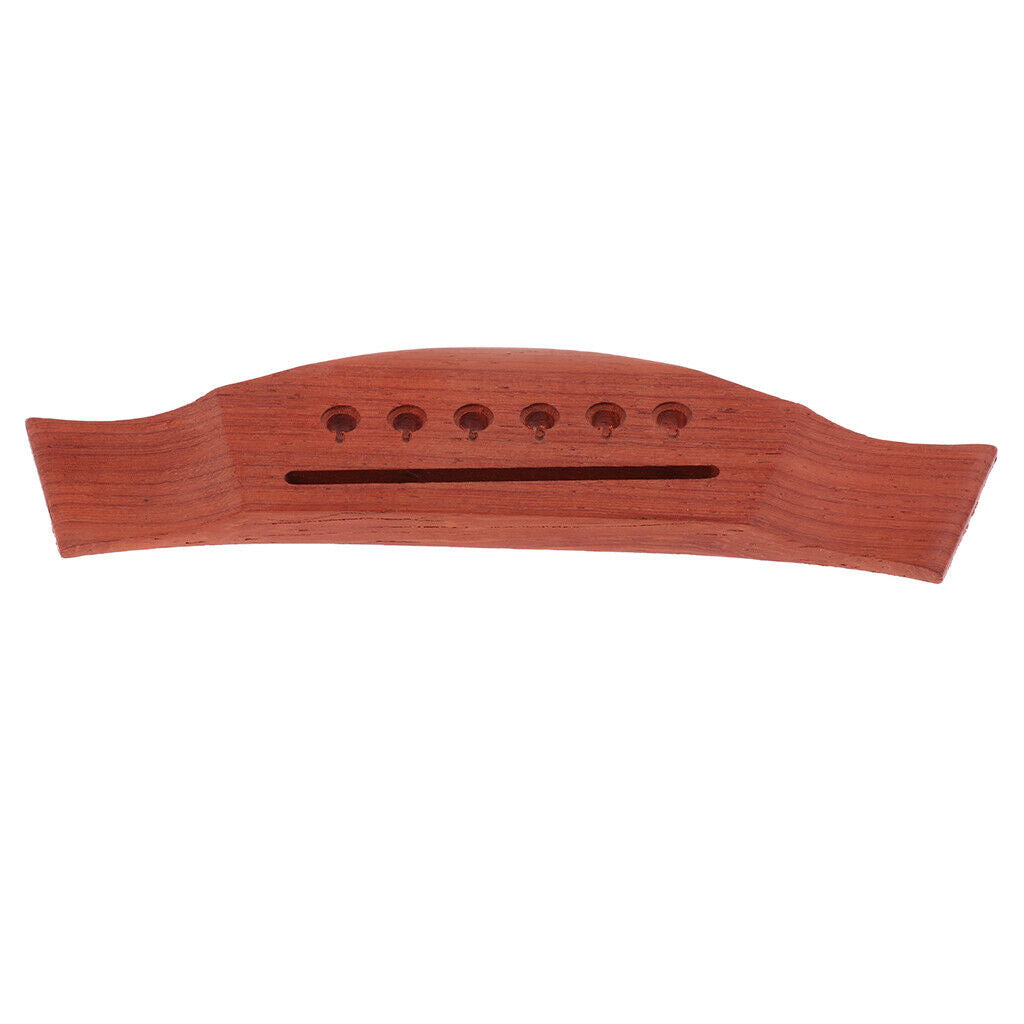 Acoustic Guitar Bridge 6 Holes Red Pear Bridge Guitar Replacement Parts