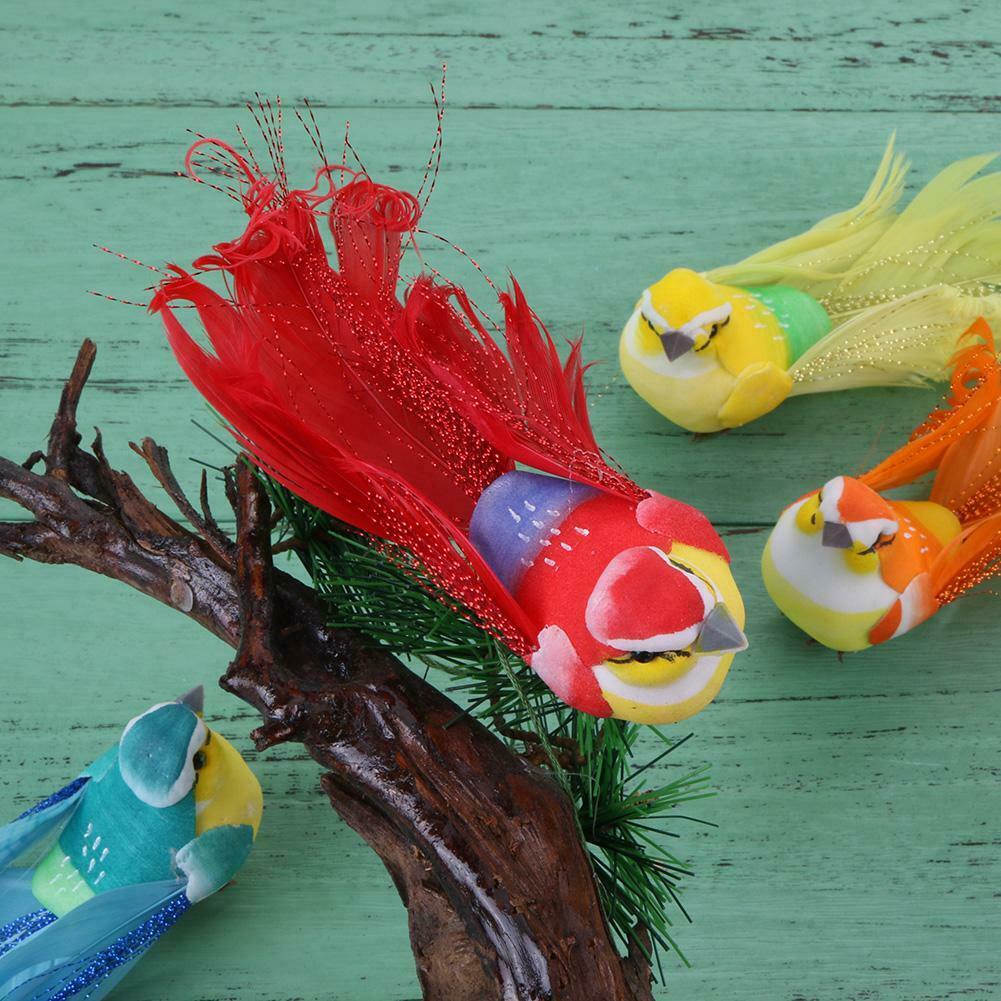 12pcs Decorative Doves Artificial Foam Feather Simulation Craft Birds Decor @
