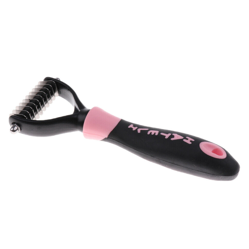 Pet Hair Comb Cats Dogs Grooming Brush Hairdressing Tool Fur Rake Tools Pink