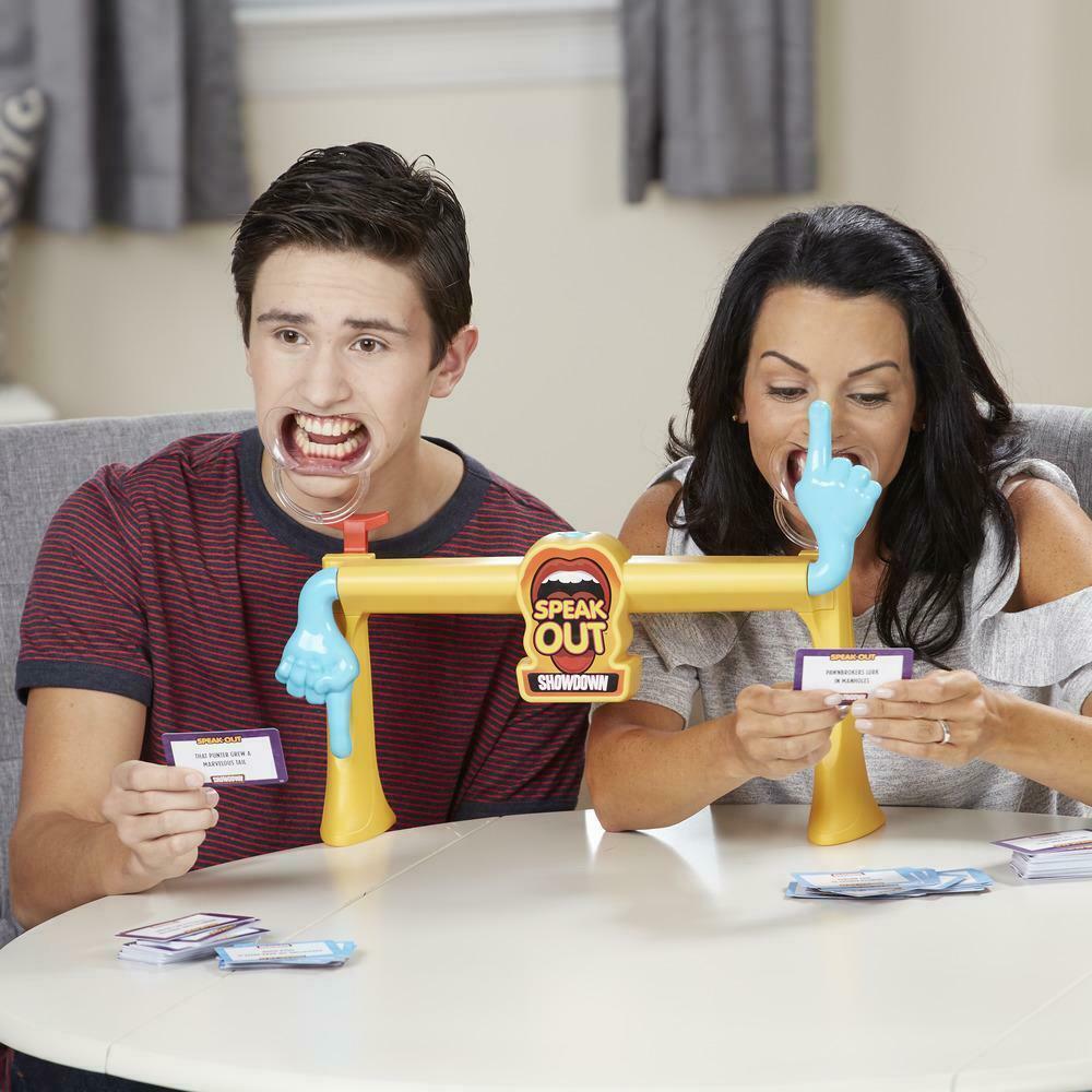 Hasbro Speak Out Showdown Family Board Game Duel Challenge Party Fun 8 Years+