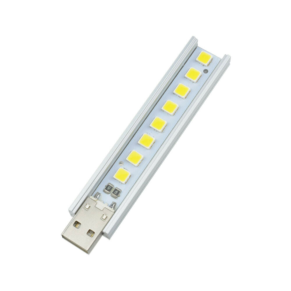 1.2W Mobile Power 5V Highlight USB Lamp 8-Beads SMD LG 5152 LED Warm White Color
