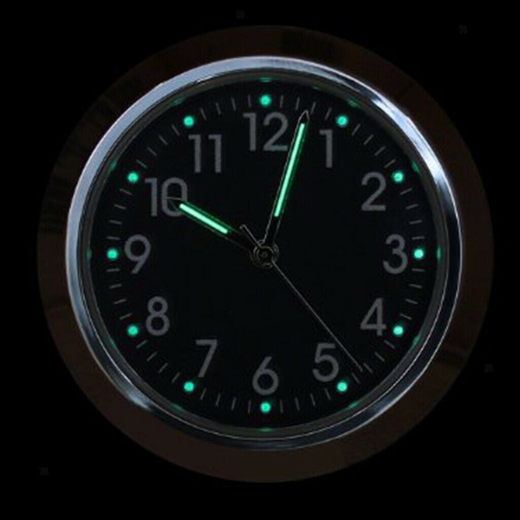 7/8 inch 1 inch Motorcycle Chrome Handlebar Black Dial Clock Fit for Motorbike