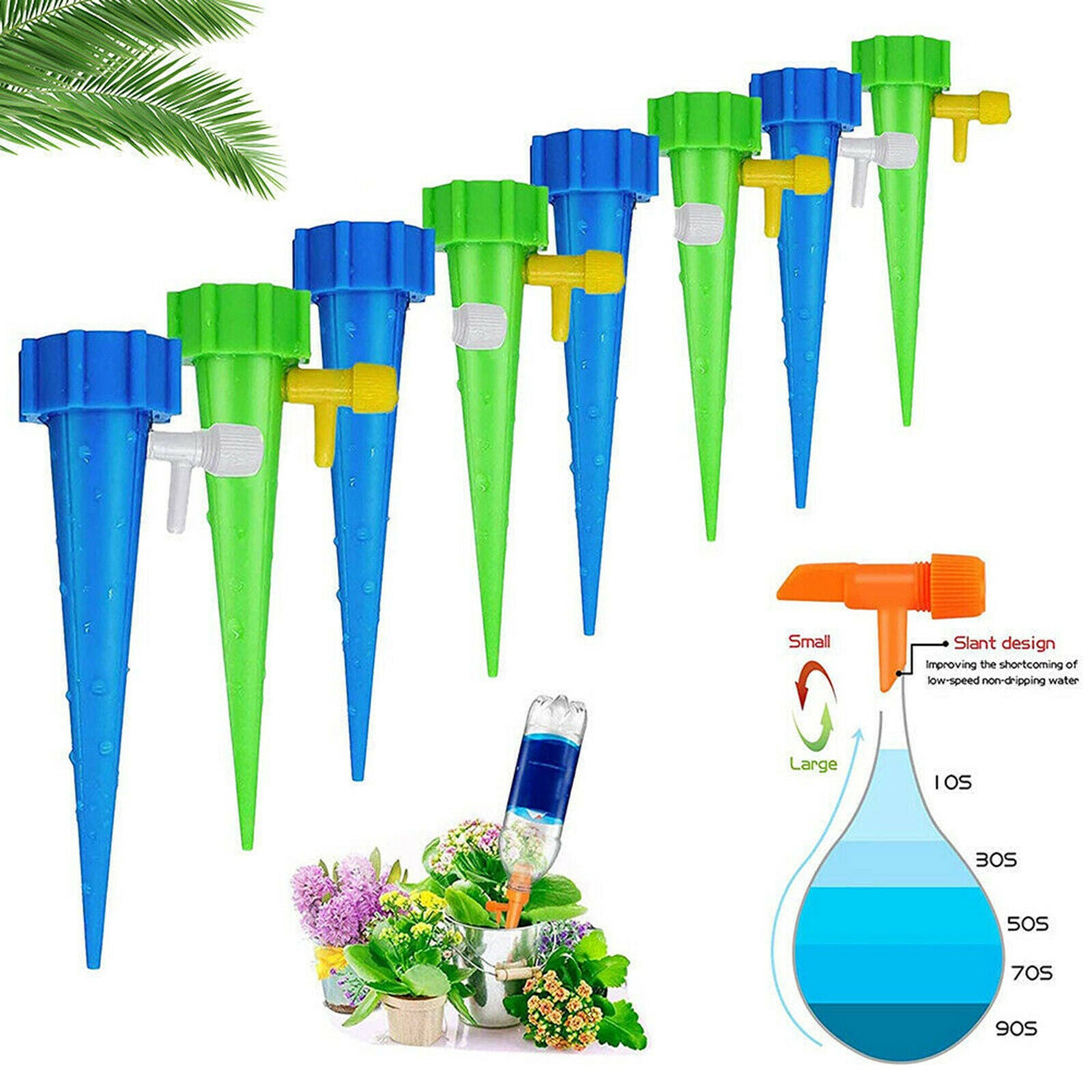 12x Self Watering Spikes Adjustable Vehicle System Stakes Waterer Device