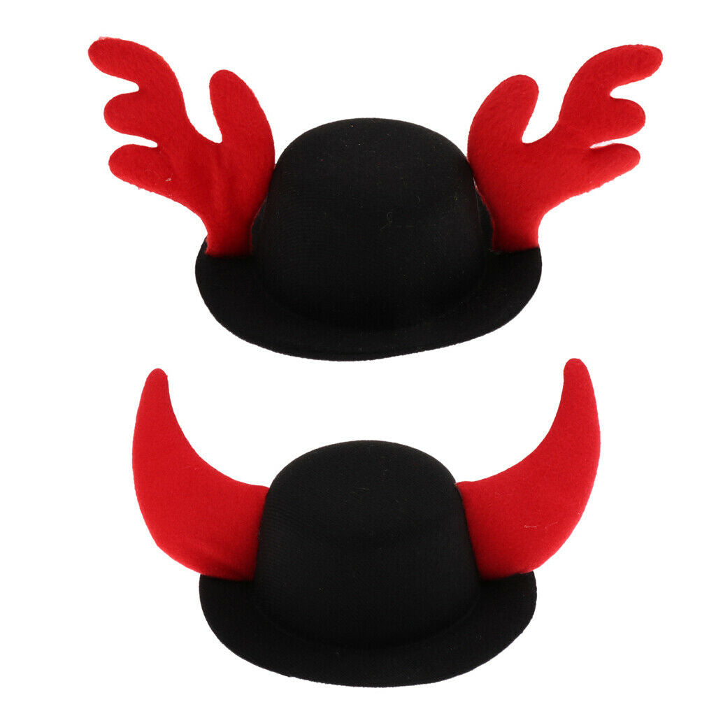 Pet Dog Puppy Cat Horn Hat Christmas Hat for Pets Winter Party Clothes Xmas