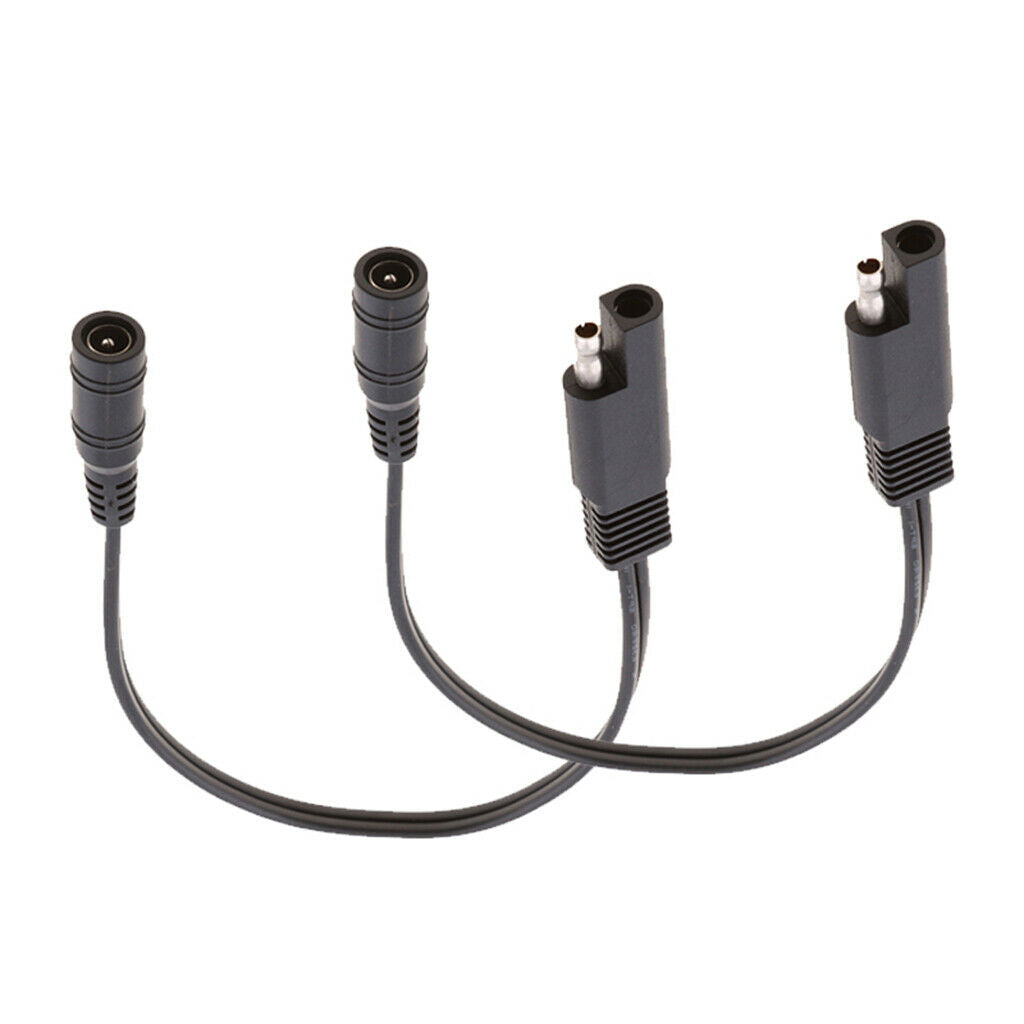 2 Pieces 10in SAE Connection to Coax Female Motorcycle Adapter Heavy Duty
