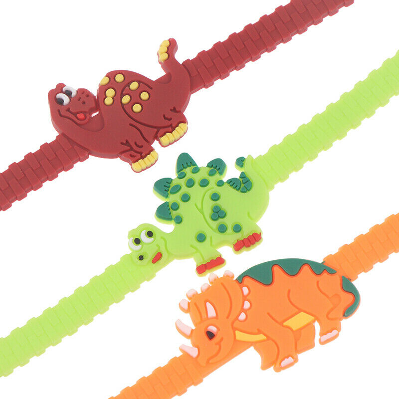 6pcs Mixed Dinosaur Party Bracelet Birthday Jungle Party Decorations Kids.l8