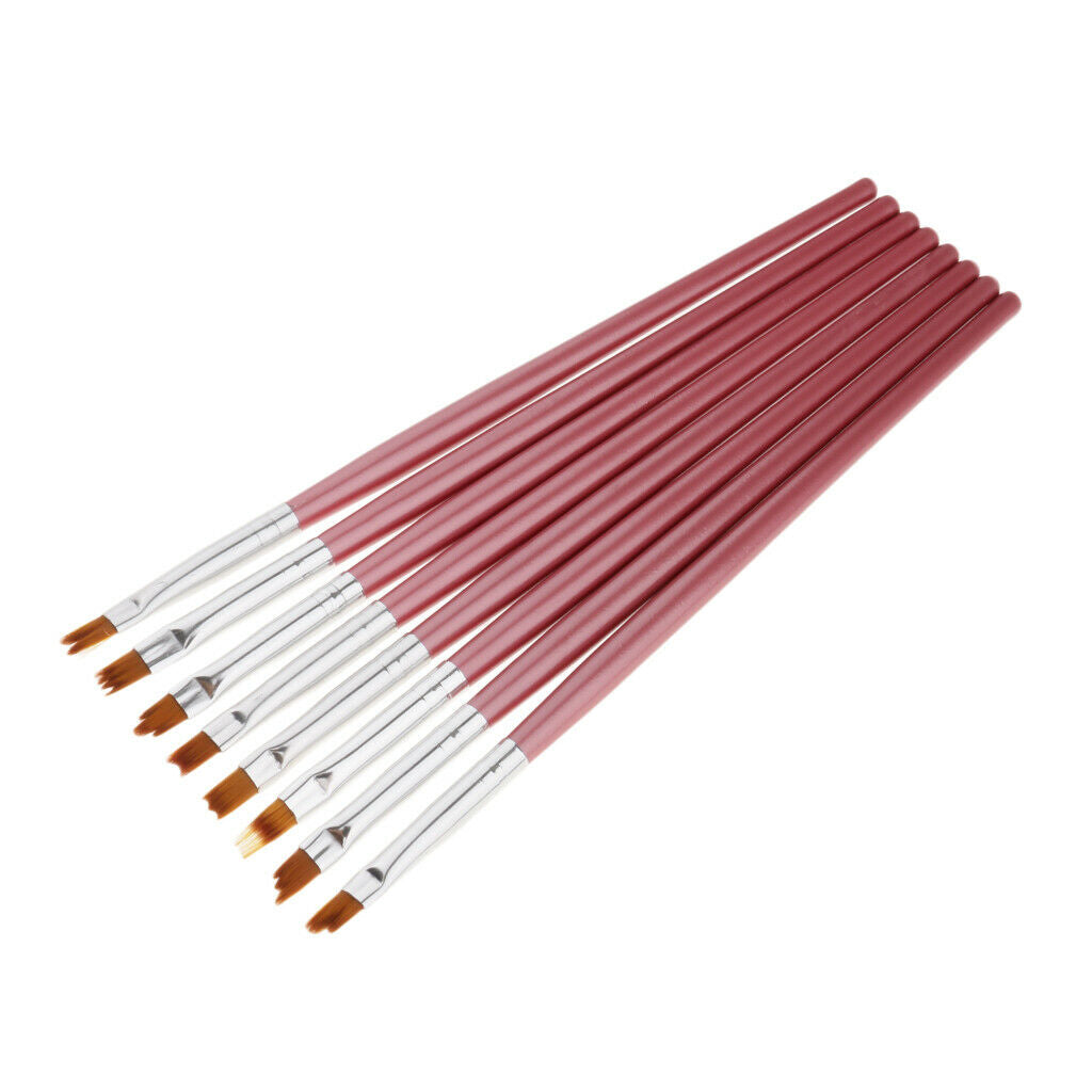 8 Piece Nail Art Design Drawing UV Gel Painting Polish Brush Kit Manicure