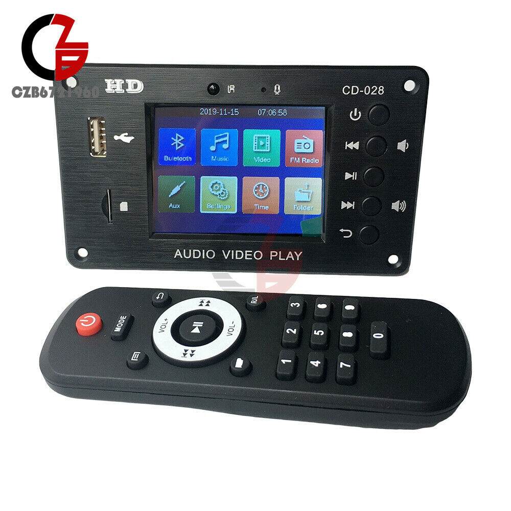 2.4'' MP5 Stereo Audio-Decoder Board 5.0 Bluetooth Calls HD Video Player For Car