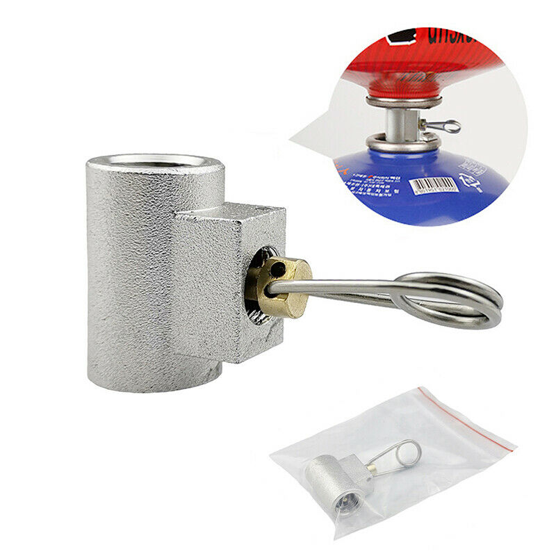 1X Camping Hiking Stove Adaptor Gas Tank Inflation Valve Convert Fuel Caniste SJ