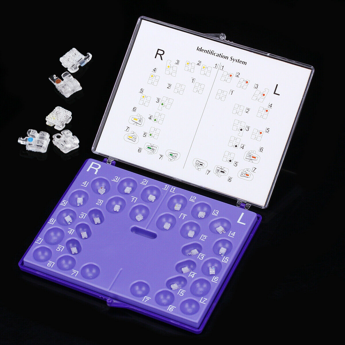 Dental Monocrystalline Sapphire Ceramic Bracket Braces Mini Roth.022 3-4-5 Hooks