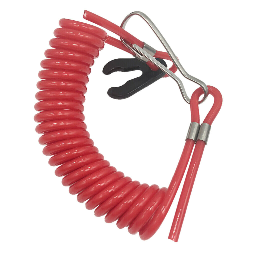 Boat OutBoard Emergency Stop Kill Switch & Coiled Lanyard  for Tohatsu Universal