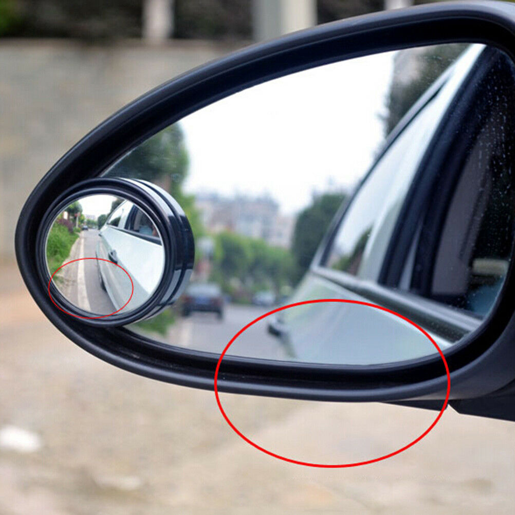 1PC Black car blind spot mirror 360° angle view adjustable rearview mirror S,CH