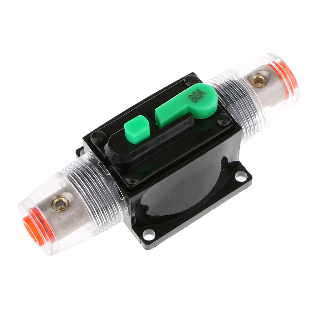 2x Circuit Breaker Fuse Stereo Audio 12V 24V 32V 80A For Car
