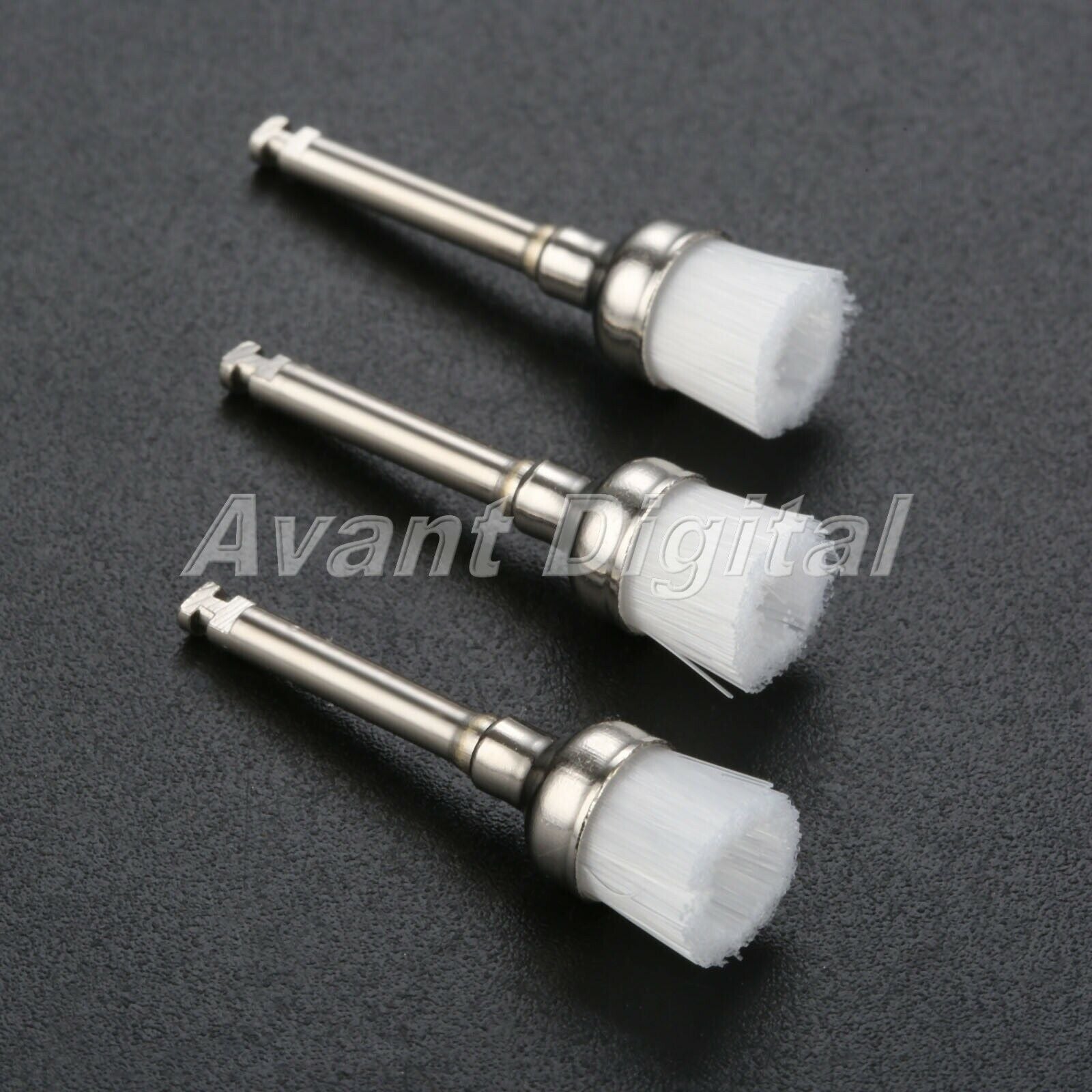 100pcs Lab Clinic Dental Prophy Brushes Polishing Flat Polisher White 2.8cm+ Box