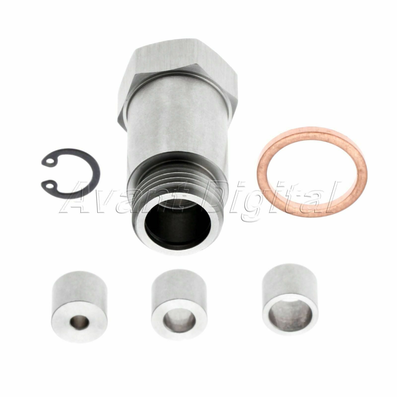 6Pcs O2 Oxygen Sensor Spacer Adapter Isolator CEL Fix Bung Adjustable Inserts