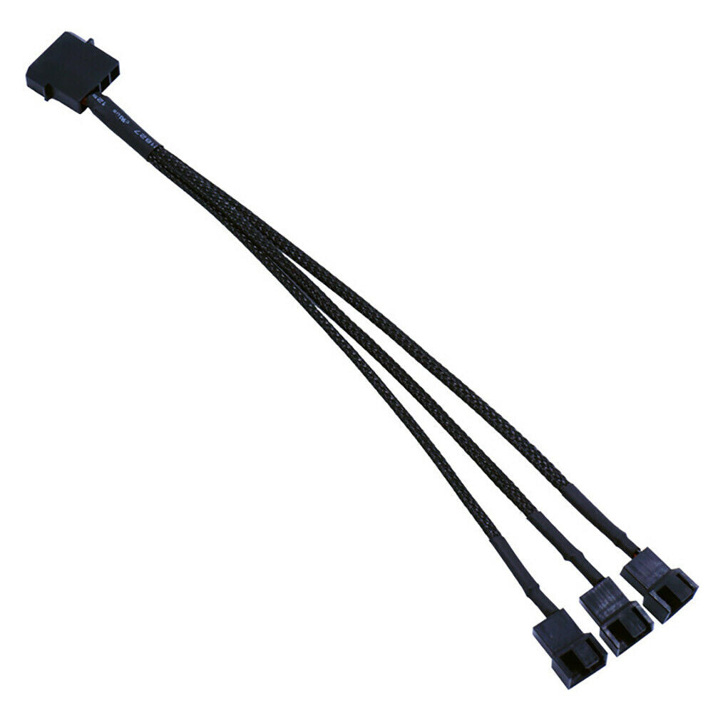 Universial Computer 1 To 3 Way 4 Pin HUB Splitter Connector Fan Extension Cable!