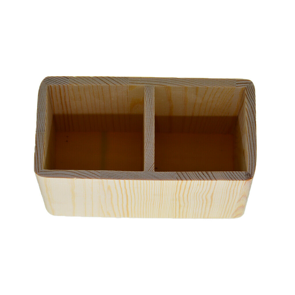 Wood desk organizer storage box organization pen box