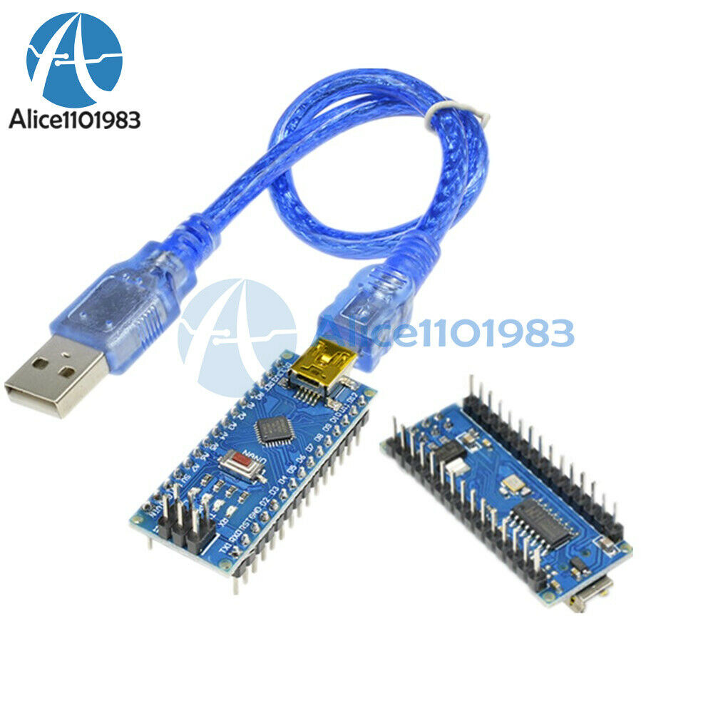 5PCS CH340G USB Nano V3.0 ATmega328P 5V 16M Micro-Controller Board Arduino+Cable