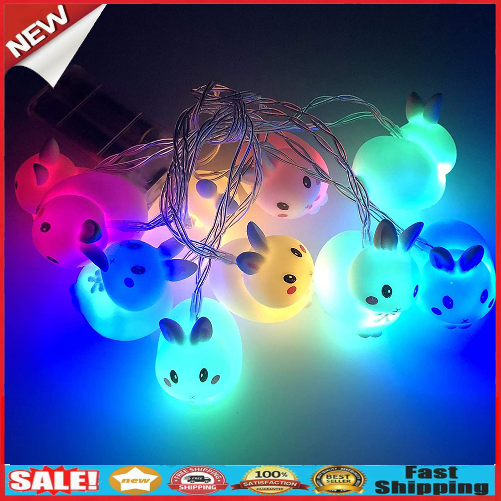 LED Rabbit String Lights Easter Party Decoration @