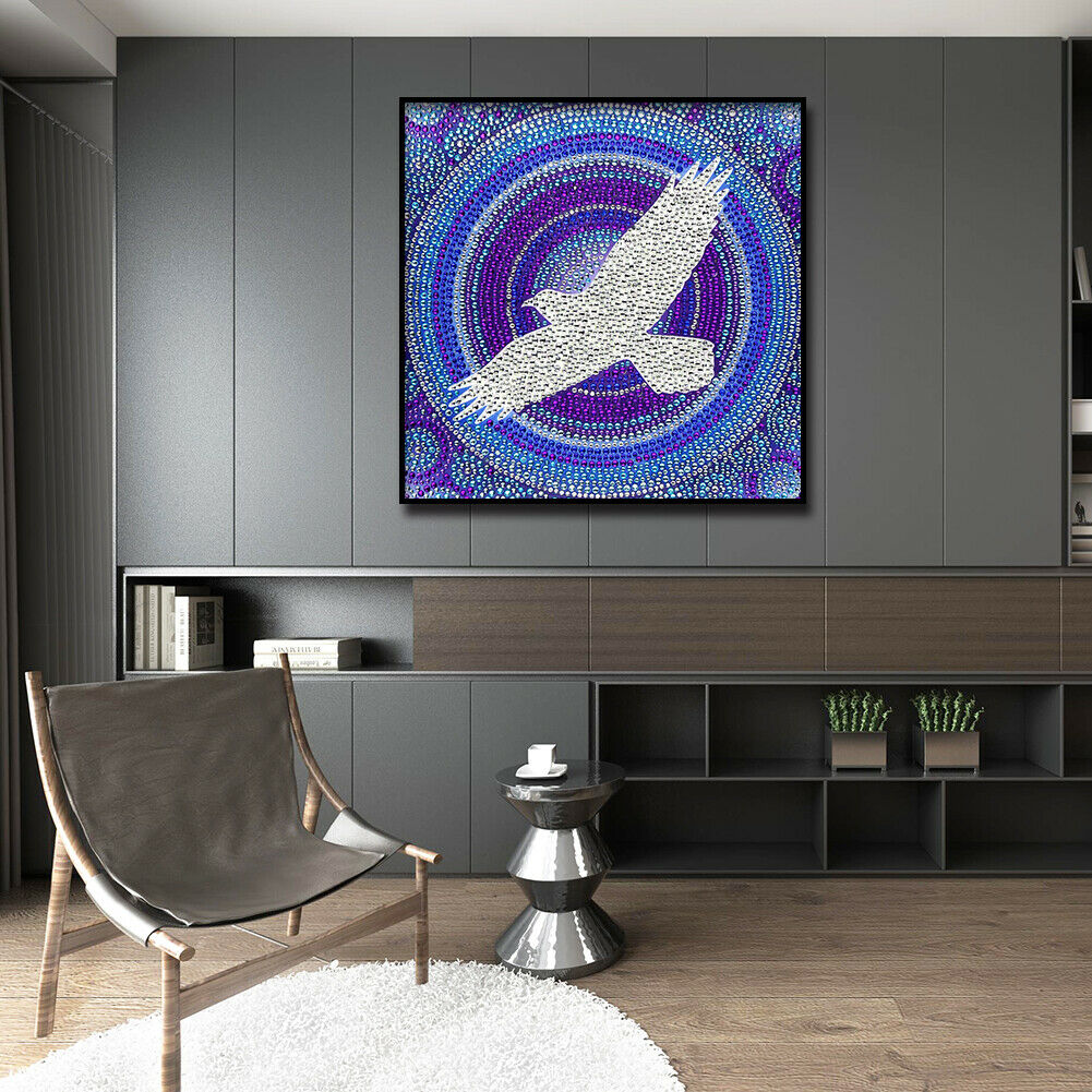Wall Picture Full Special Shaped Drill DIY Flying Doves Diamond Painting @