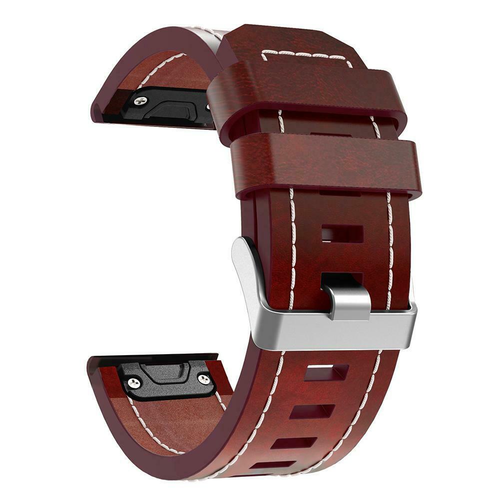 Leather Thread Watch Band Bracelet Strap 26mm for Garmin Fenix 3 Fenix 5X