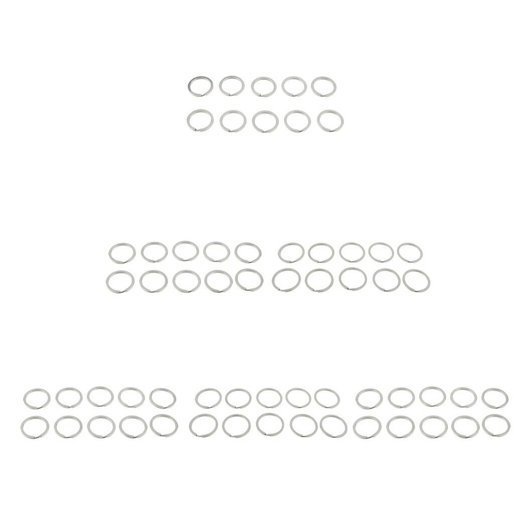 60Pcs Stainless Steel O Ring Sports Key Chain Buckle Holder for Outdoor Camping