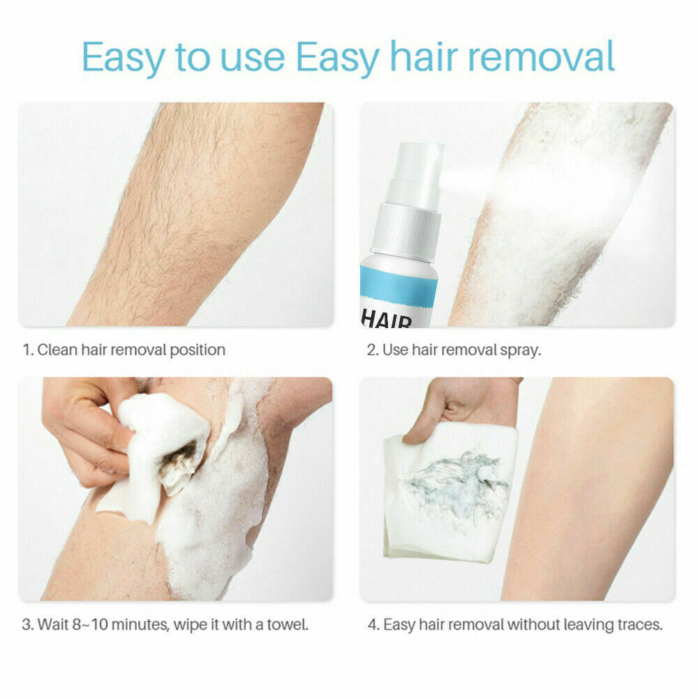 NEW-100% Natural Permanent Hair Removal Spray Stop Hair Growth Inhibitor Remover