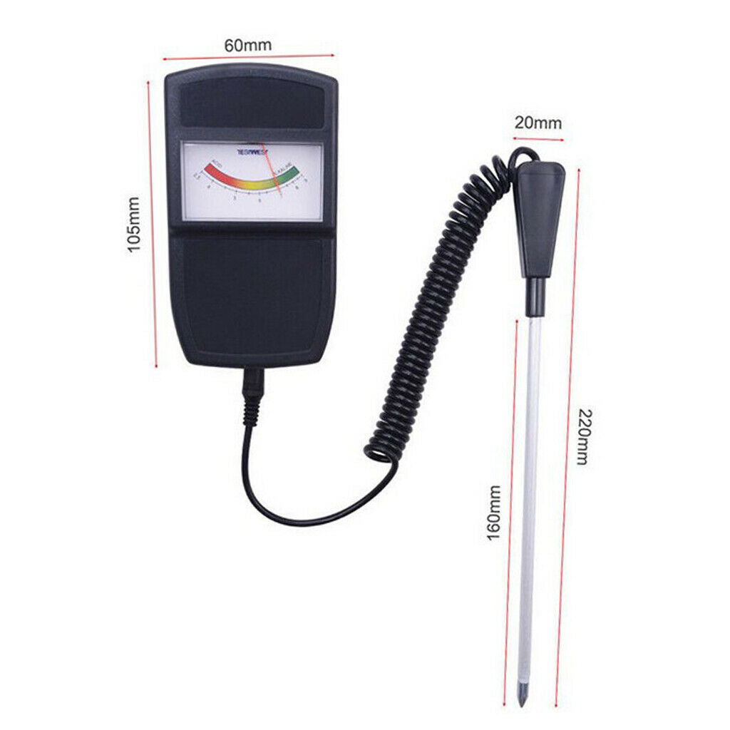 Black PH Meter Soil Fertility Meter Water Soil Tester Lawn Maintenance Tools